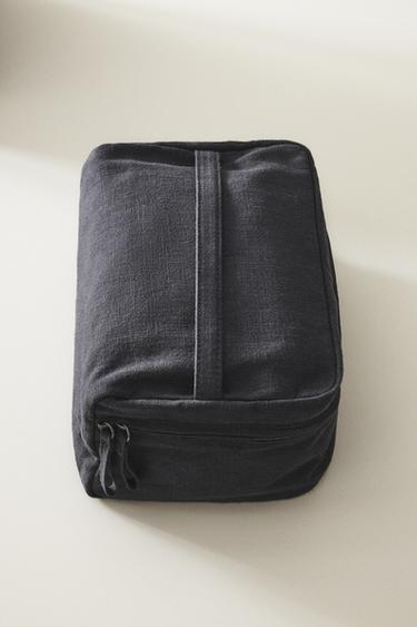 MEDIUM RAMIE WASH BAG - Navy Blue by Zara - Image 5