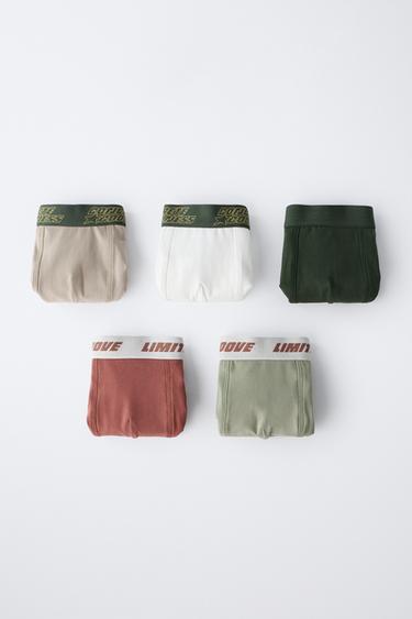 6-14 ANS/ LOT DE CINQ BOXERS LOGO - Multicolore de Zara - Image 4
