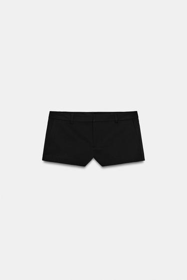Zara ZW COLLECTION MINI SHORTS - Black
