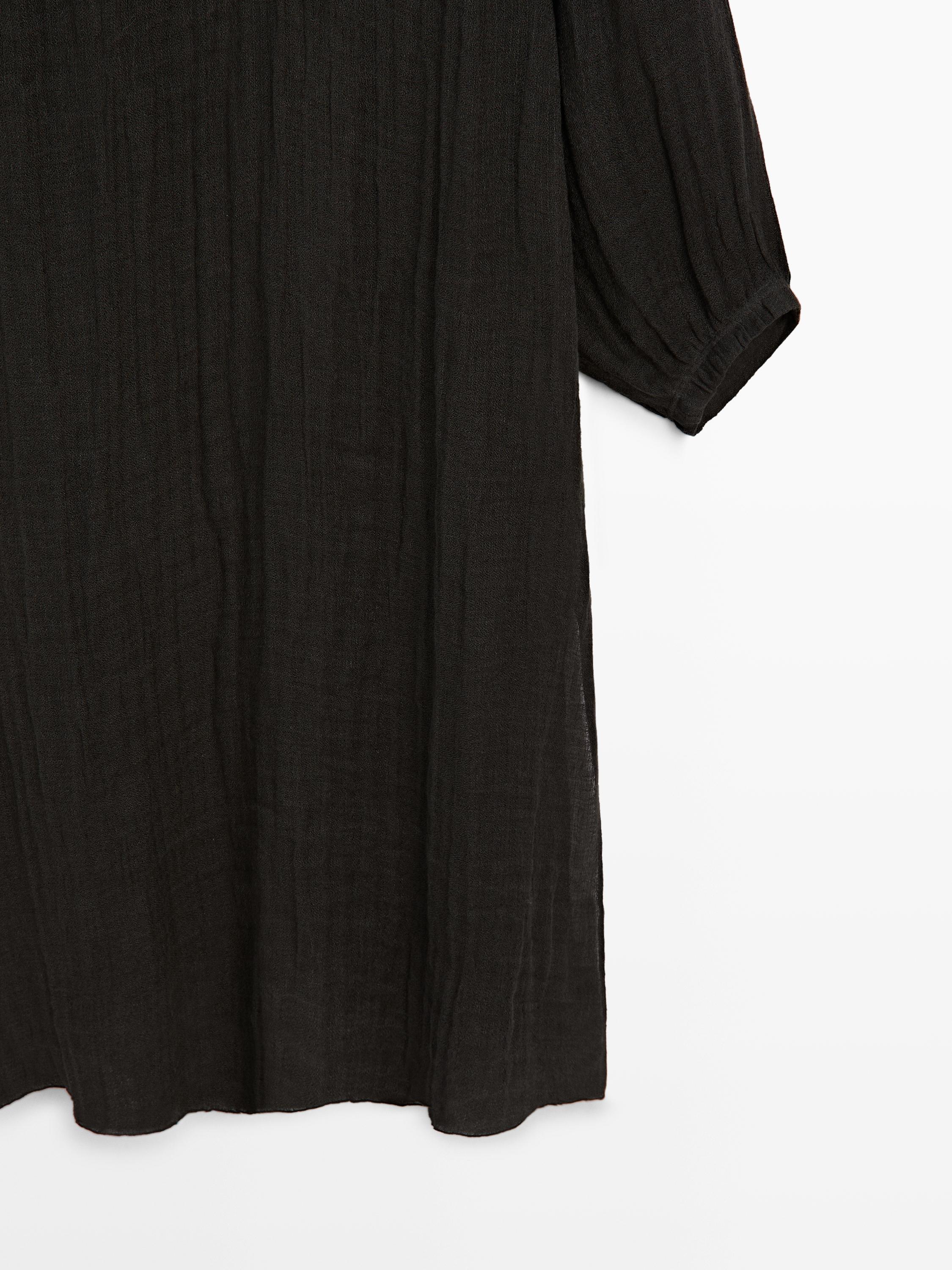 Flowing 100% linen long oversize blouse