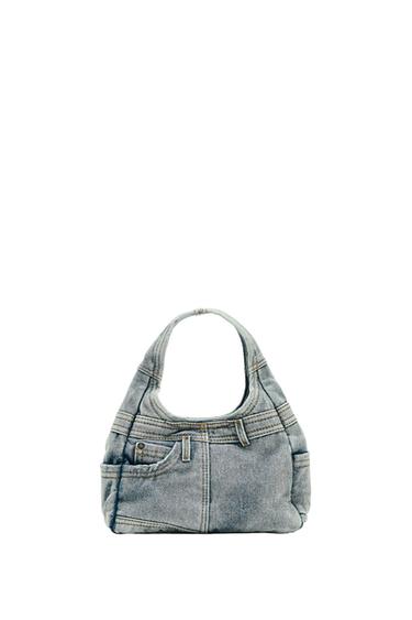 Zara 牛仔手提包 - 牛仔藍