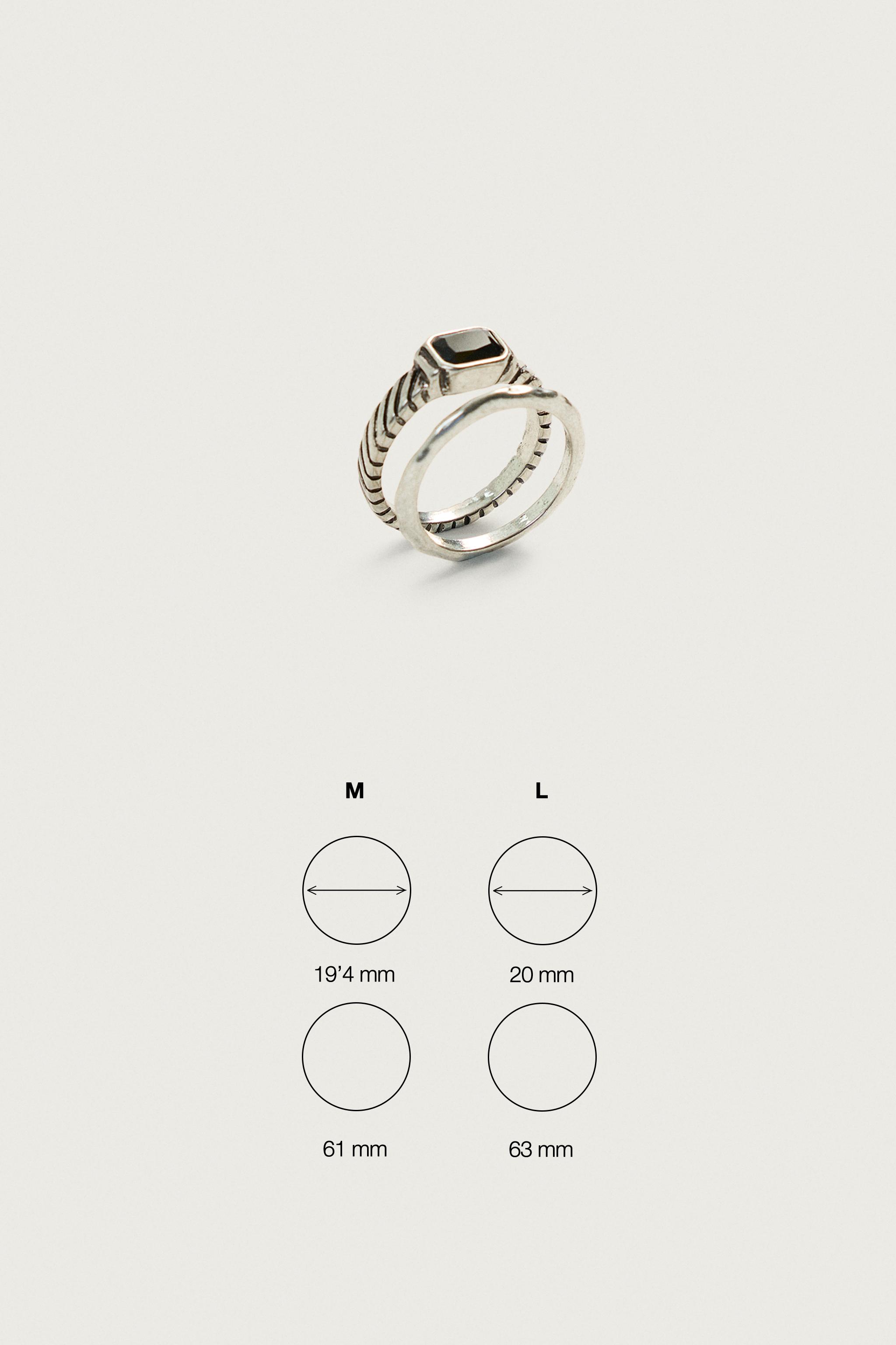 MIXED METAL RING 2-PACK