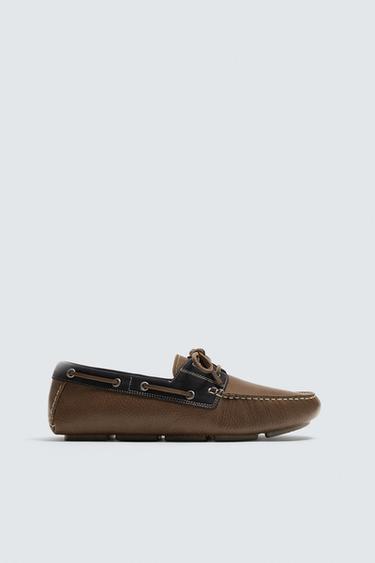 CASUAL LEATHER LOAFERS - Multicoloured by Zara