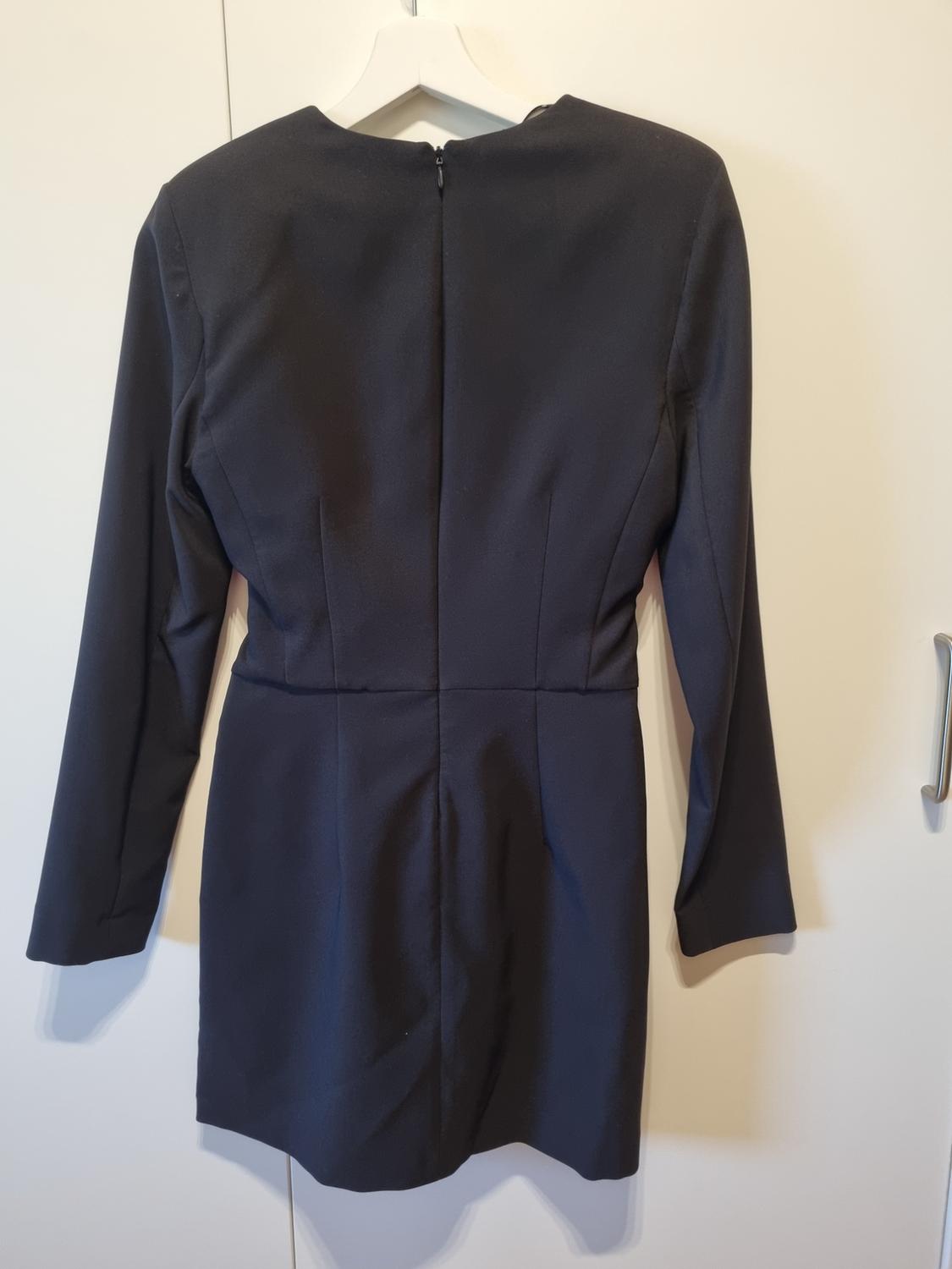 BELTED BLAZER DRESS WITH PEARL BEAD APPLIQUÉS - Image 4