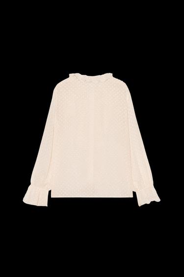 PLUMETIS-BLUSE MIT VOLANT - Cremefarben von Zara