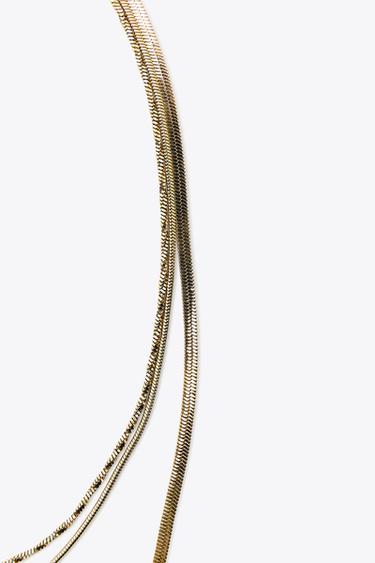 LOT DE COLLIERS CHAÎNES MÉTALLIQUES WATERPROOF - Doré de Zara - Image 3