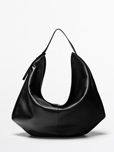 Bolso medio piel napa - Negro de Zara - Imagen 0