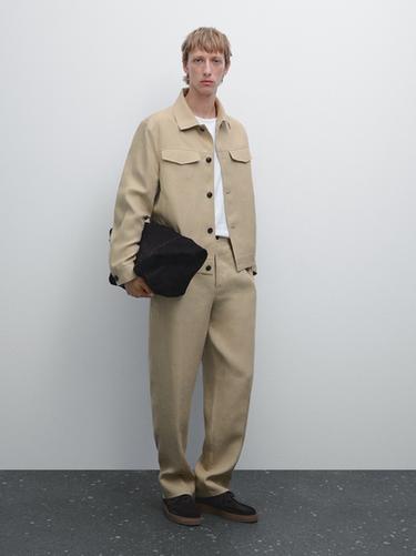 Zara Total look 100% linen trousers - Beige - Image 0