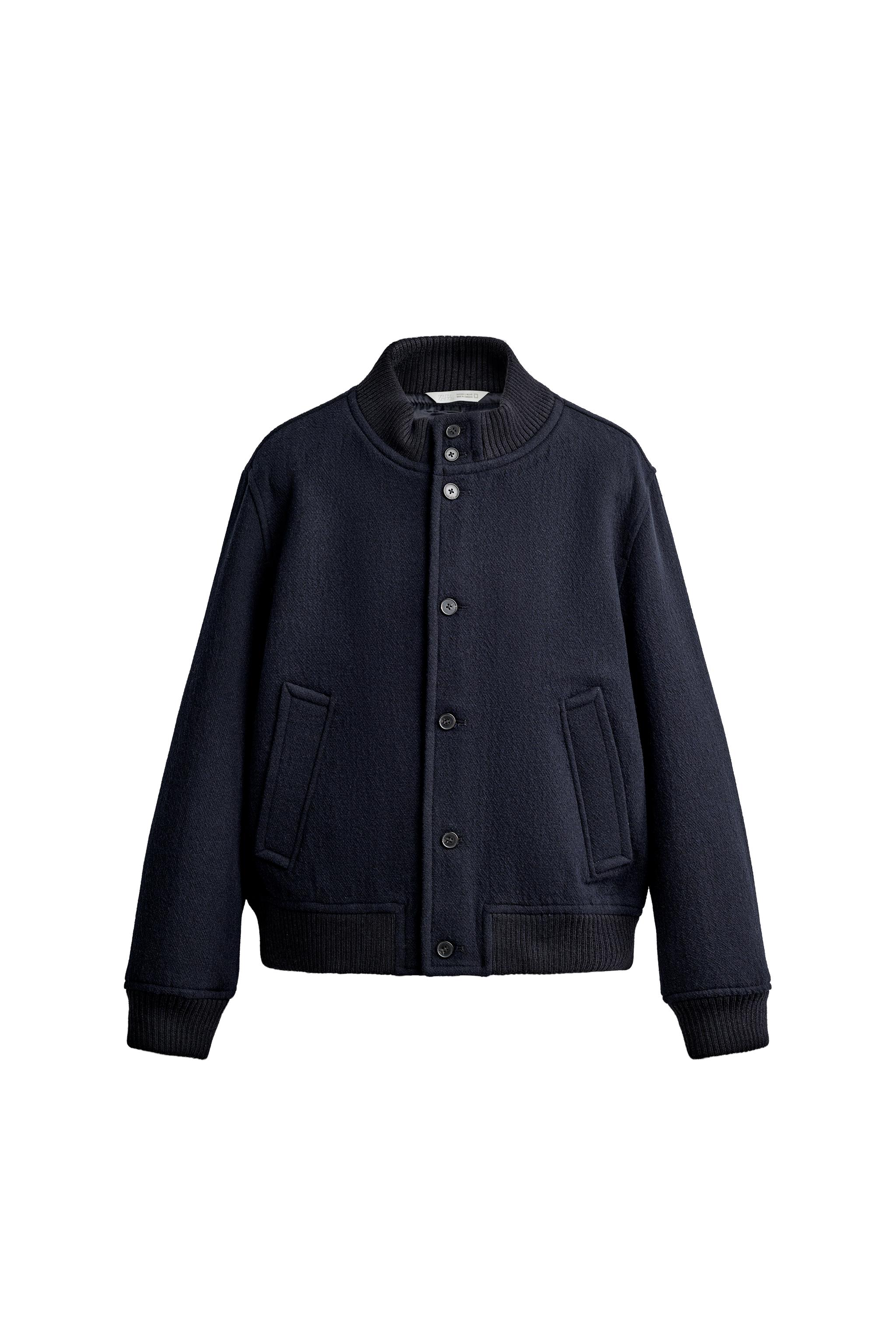 CAZADORA RELAXED FIT CON LANA