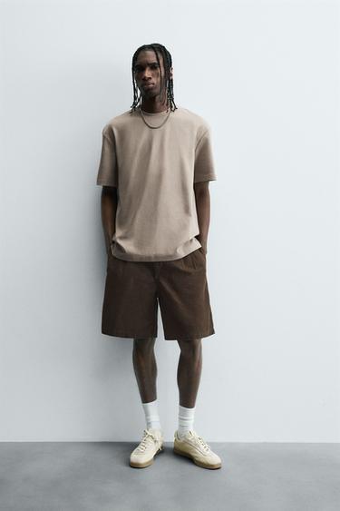 CAMISETA RELAXED FIT - Cemento de Zara - Imagen 0