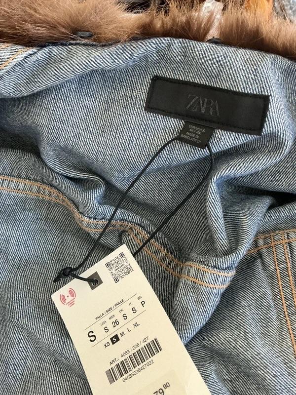 Z1975 FAUX FUR COLLAR SHORT DENIM JACKET - Image 3