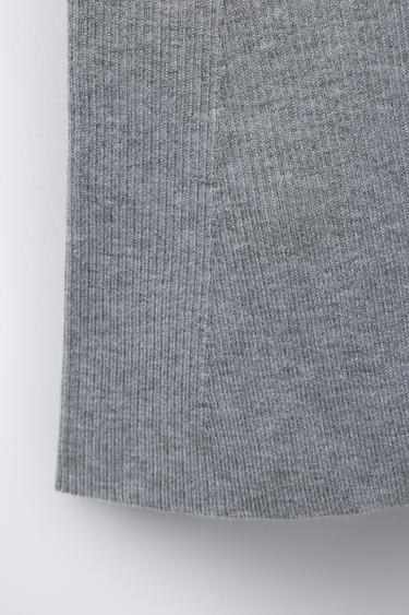 FLARE RIBBED LEGGINGS - Grey marl by Zara - Image 3