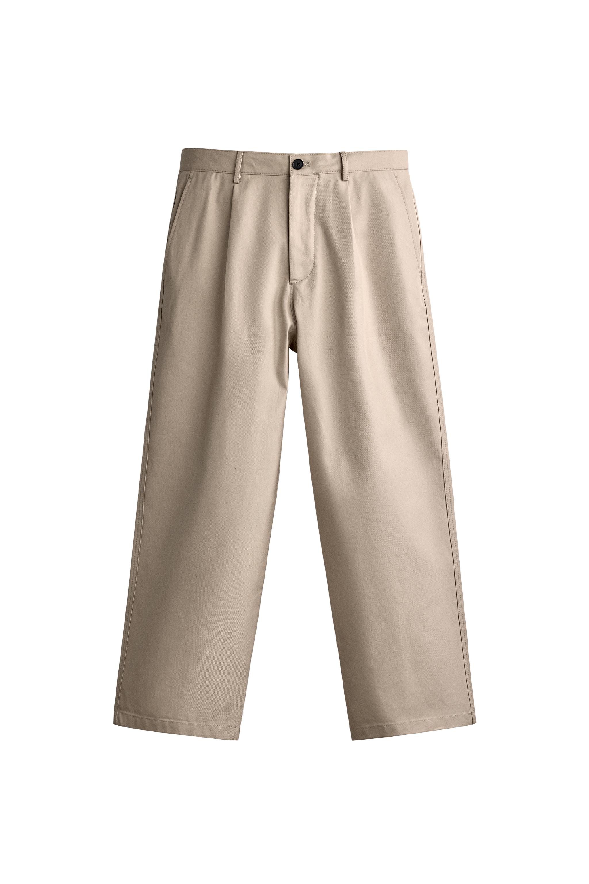 PANTALONS STRAIGHT FIT AMB PLECS