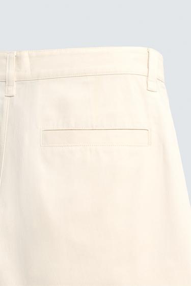 PANTALON BALLOON FIT PLIS - Écru de Zara - Image 9