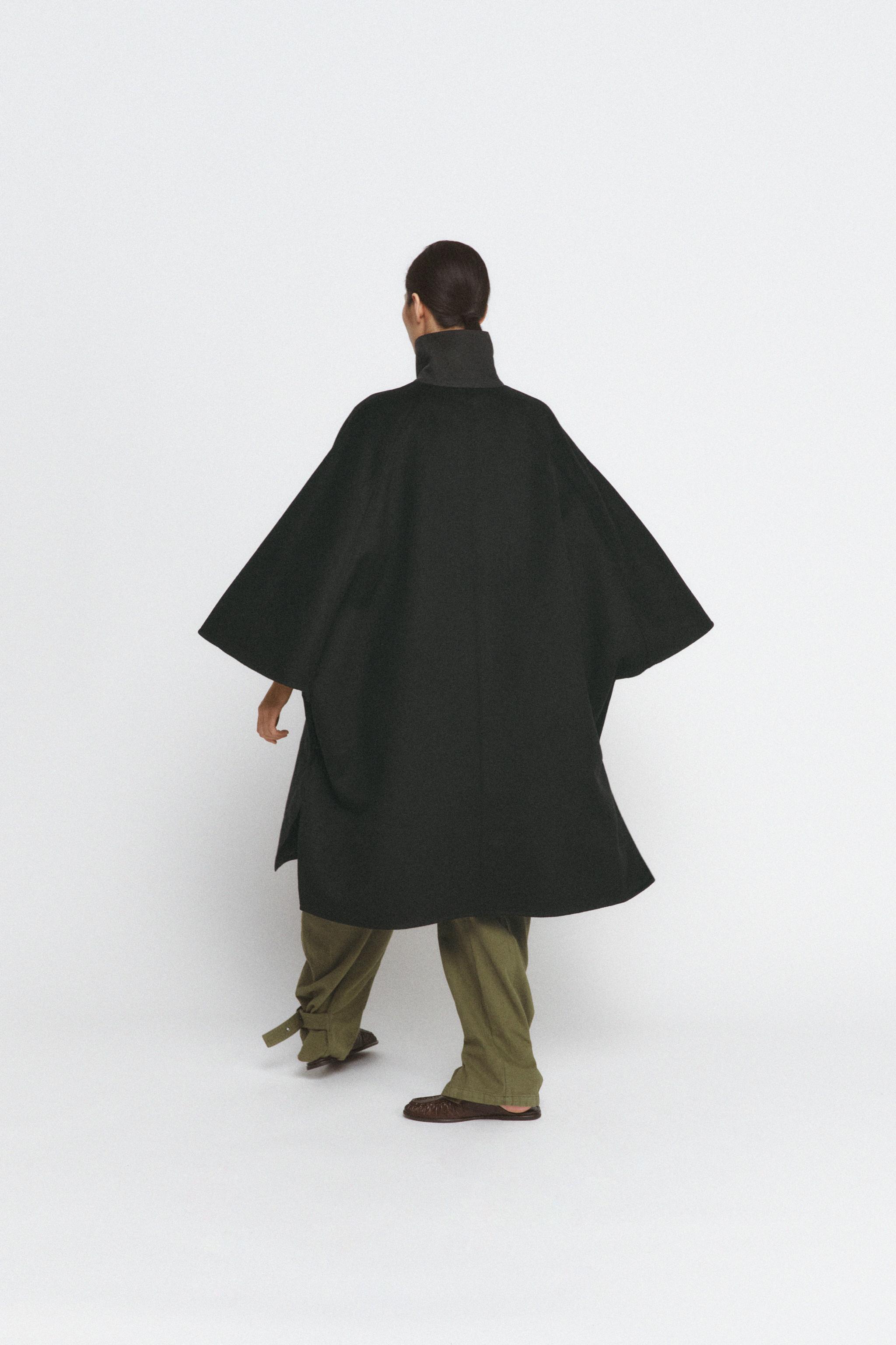 WOOL BLEND CAPE ZW COLLECTION LIMITED EDITION