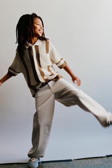 STRUCTURED BAGGY JEANS - Ecru by Zara