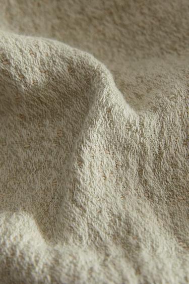 TEXTURED BEDSPREAD - Green by Zara