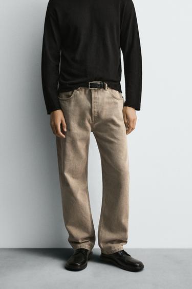 SLIM FIT STRAIGHT-LEG JEANS - Earth by Zara