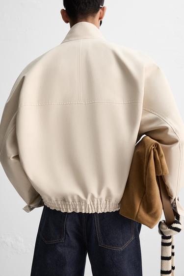 LIMITED EDITION CONTRAST BOMBER JACKET - Sand by Zara - Image 6