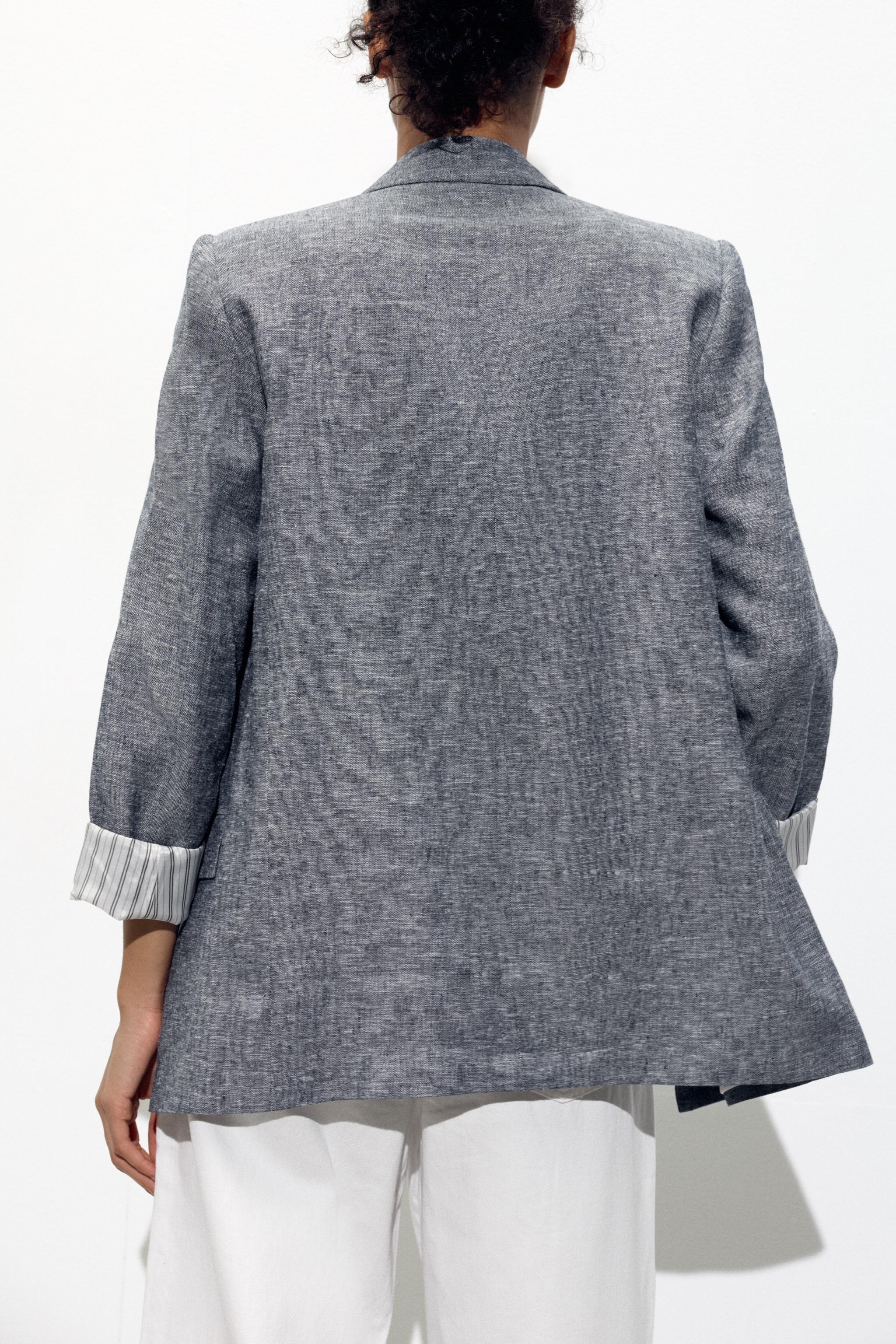 ロールアップスリーブブレザー タグ付き ロールアップスリーブブレザー - ブラック | ZARA Japan / 日本