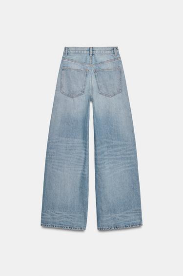 JEANS TRF EXTRA WIDE LEG HIGH WAIST - Pastellblau von Zara