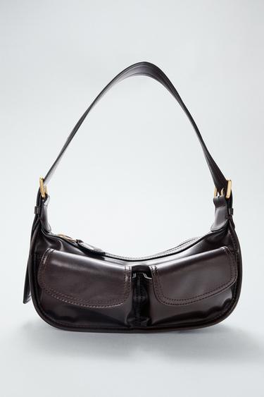 ГОРОДСКАЯ СУМКА С КАРМАНАМИ — Бордово-красный от Zara