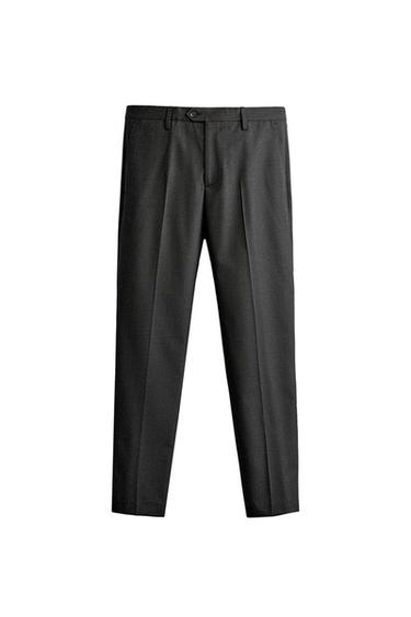 PANTALÓN TRAJE SLIM FIT ESTRUCTURA - Gris Antracita de Zara