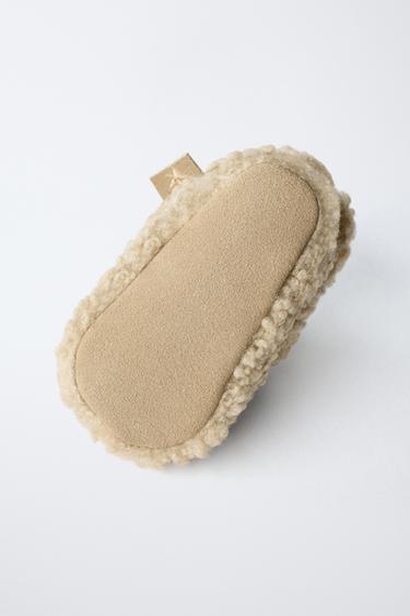 FAUX SHEARLING BOOTS - Sand Brown by Zara - Image 3