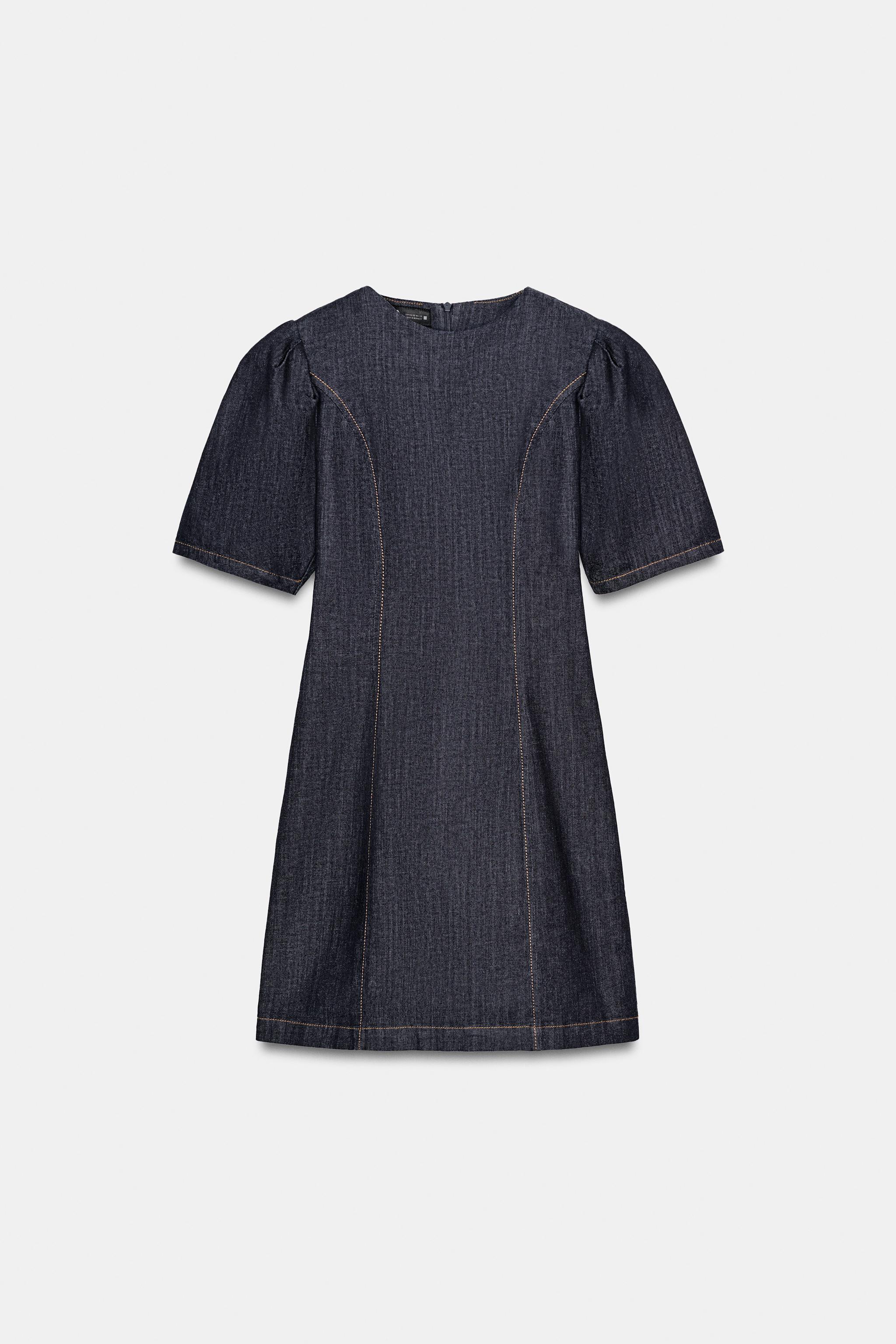 ROBE COURTE EN DENIM Z1975 À MANCHES BOUFFANTES