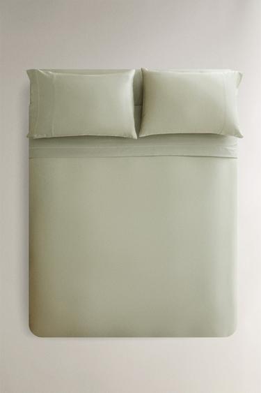HOUSSE DE COUETTE SATIN (300 FILS) - Vert de Zara - Image 0