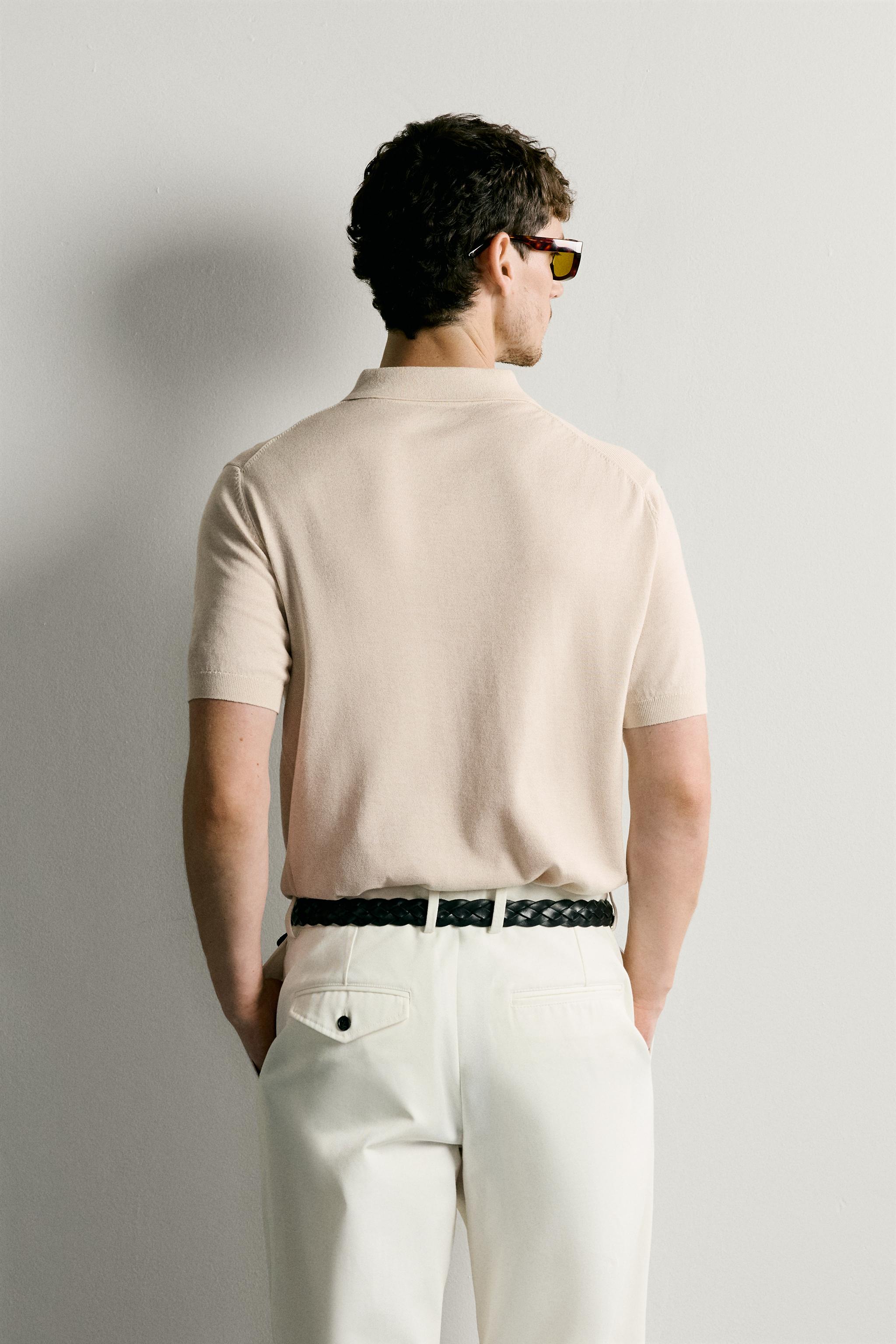 Мужские свитеры Zara REGULAR FIT ZIP KNIT POLO — фото 3