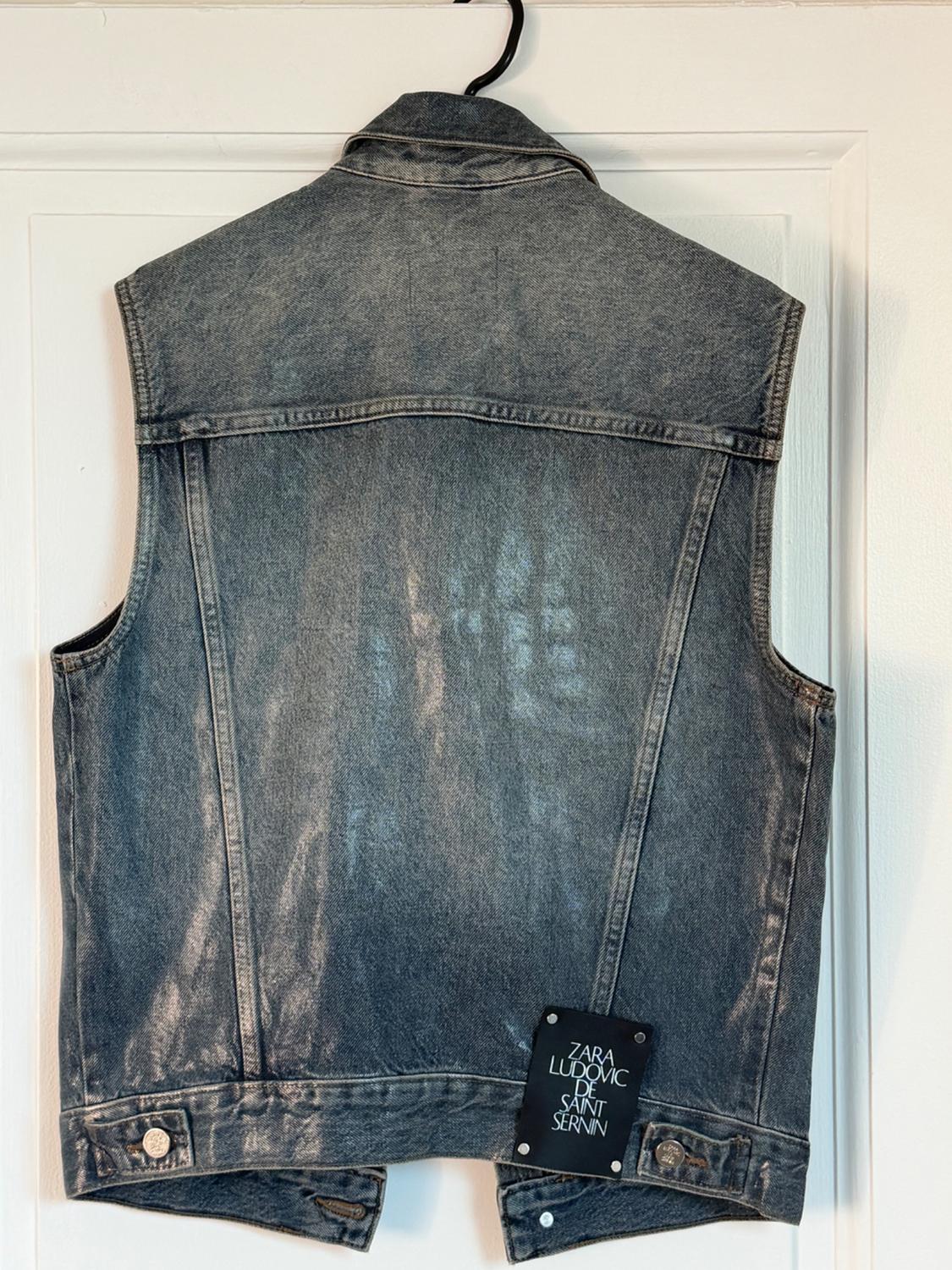 VESTE DENIM JEAN SANS MANCHES ZARA LUDOVIC DE SAINT SERNIN - Image 5