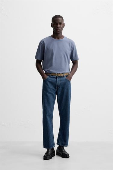 CAMISETA MEDIUM WEIGHT BÁSICA - Azul de Zara - Imagen 0