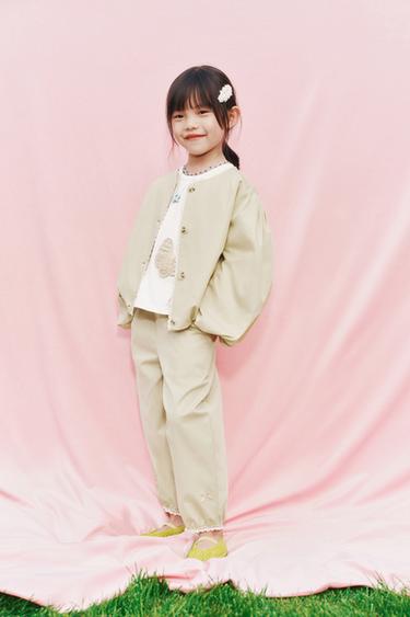 BALLOON TROUSERS WITH LACE - Butter by Zara