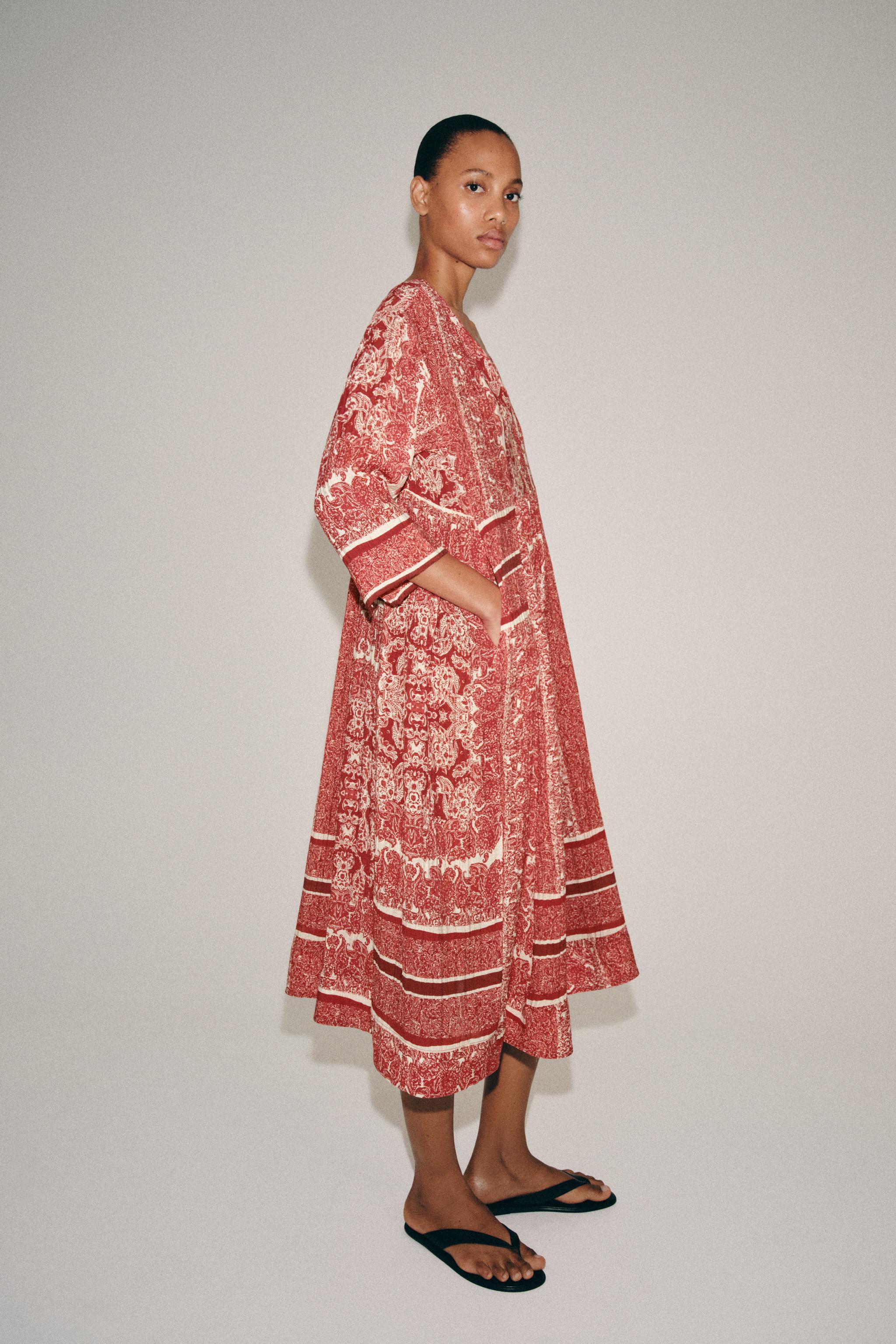 ZW COLLECTION PRINTED MIDI DRESS