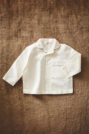 CHILDREN'S OXFORD SET OF PYJAMAS - Oyster-white by Zara - Image 6