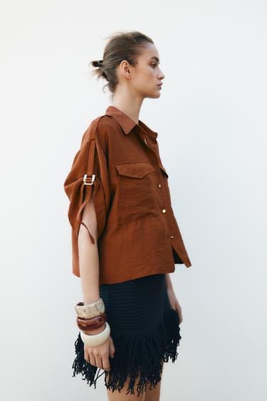 CHEMISE SAFARI MANCHES COURTES - Tuile de Zara - Image 2