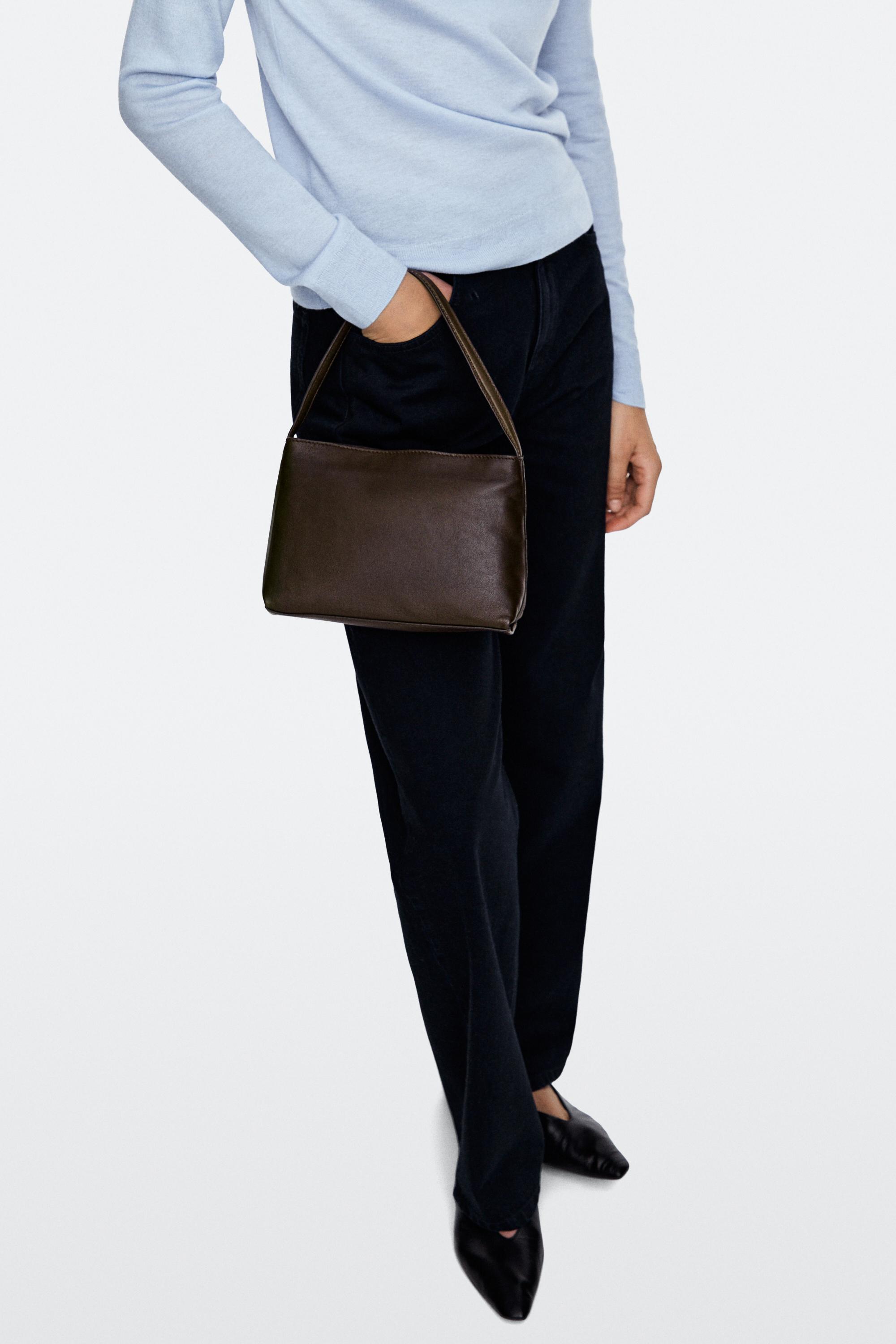 Small nappa leather shoulder bag