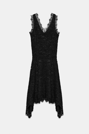 ZW COLLECTION LACE DRESS - Black by Zara