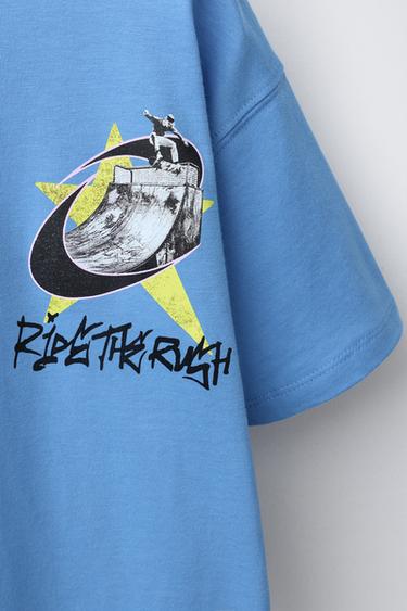 SKATE PRINT T-SHIRT - Blue by Zara - Image 2