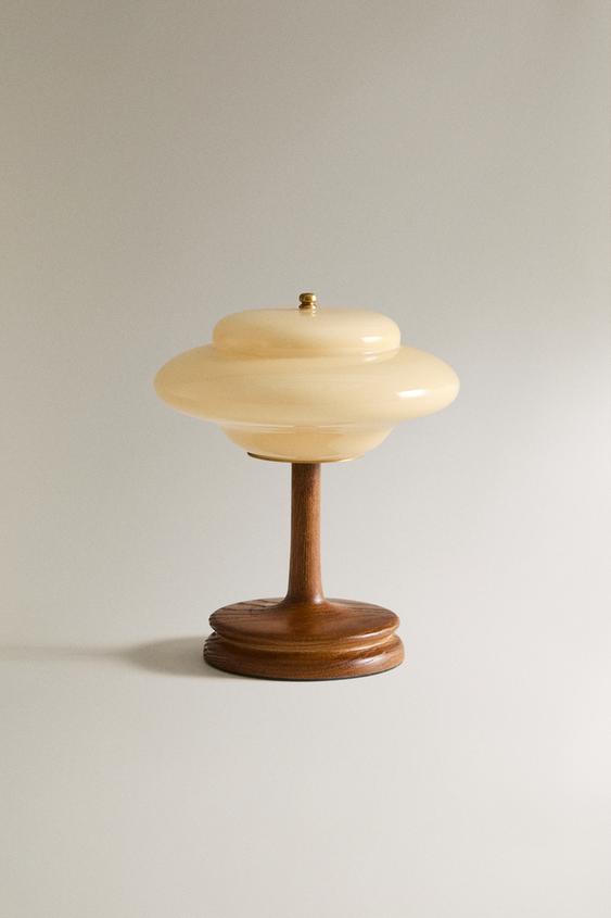 Zara OPALITE CORDLESS TABLE LAMP - 香子蘭色 - 圖片 0