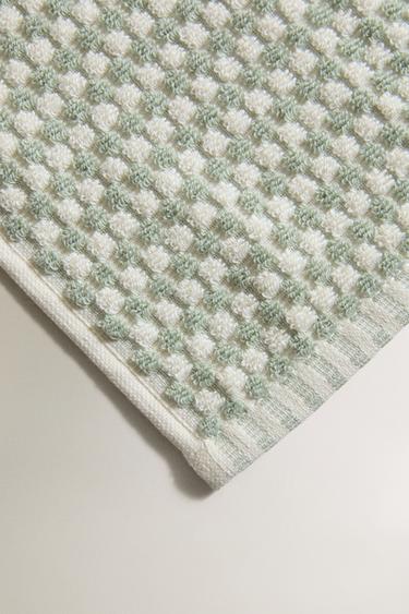 TEXTURED COTTON BATH TOWEL - Sea green by Zara - Image 2
