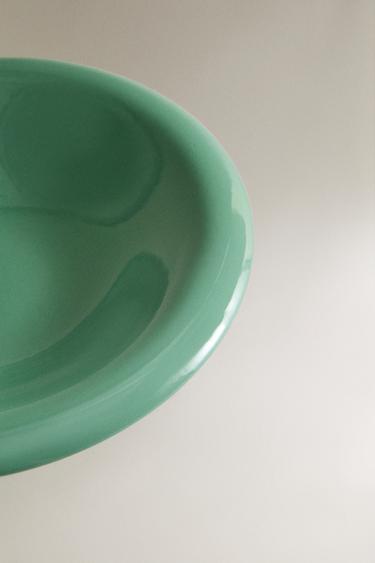 ASSIETTE CREUSE GRÈS ÉMAILLÉ - Vert de Zara - Image 2