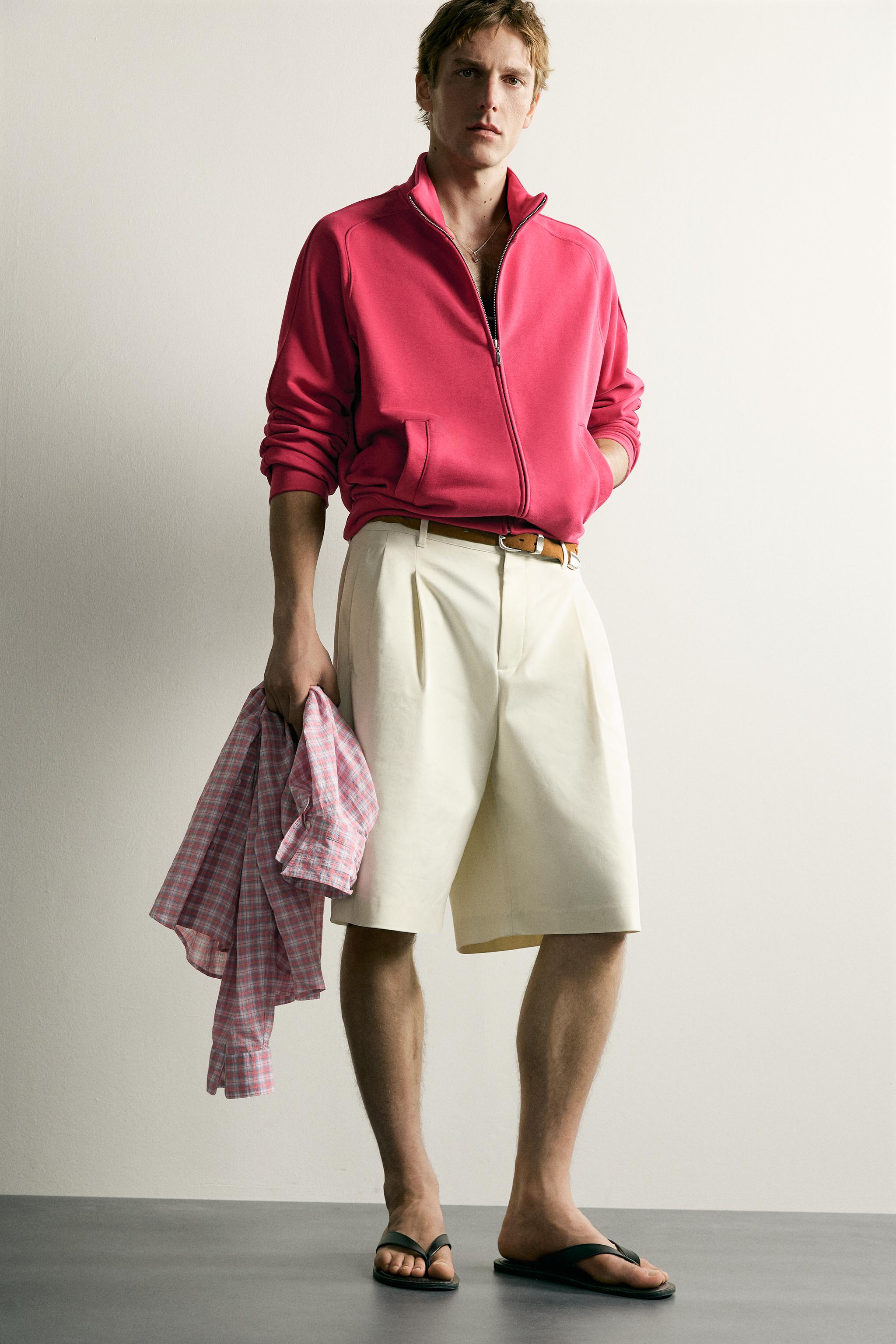 RELAXED FIT ZIP-UP SWEATSHIRT
