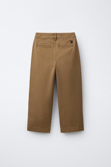 RELAXED FIT CHINO TROUSERS - Brown by Zara - Image 1