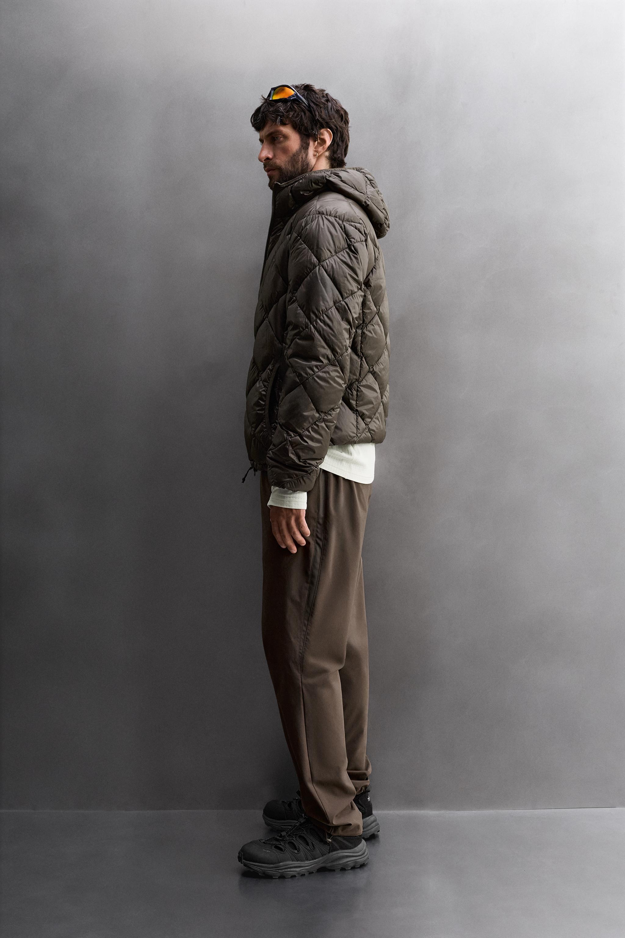 100% FEATHER PUFFER JACKET WITH HOODIE