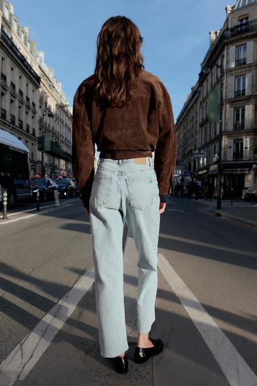 Z1975 HIGH-RISE STRAIGHT JEANS - Light blue by Zara - Image 4