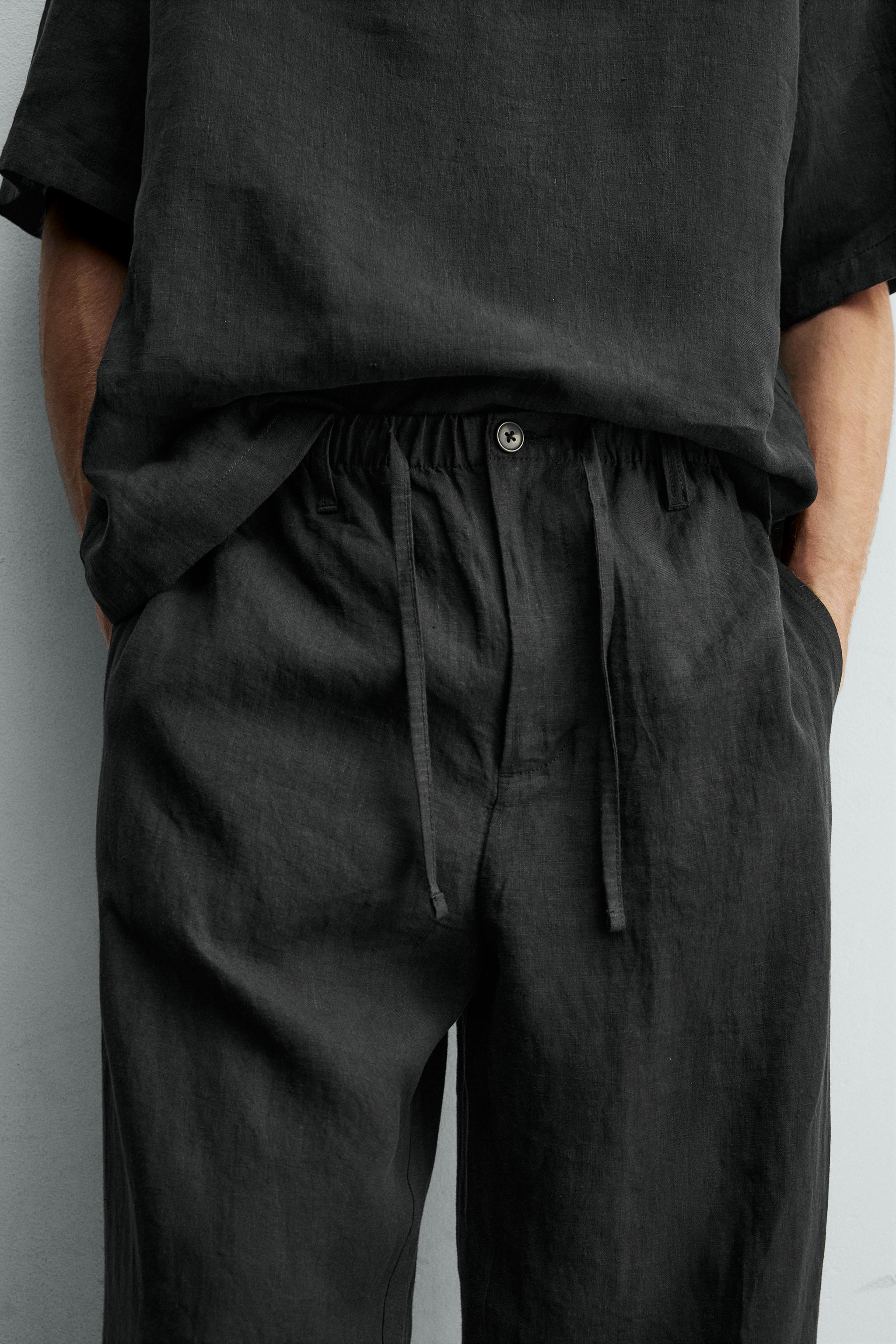 100% LINEN RELAXED FIT PANTS