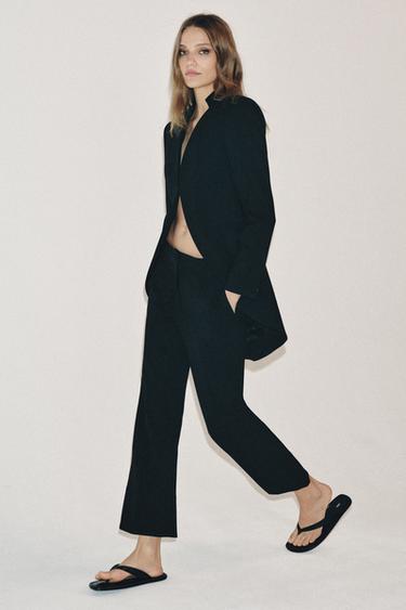 PANTALÓN CROPPED FLARE ZW COLLECTION LIMITED EDITION - Negro de Zara