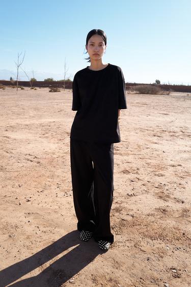 TOP EFECTO ANTE - Negro de Zara - Imagen 0